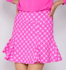 G Lifestyle Godet Skort Pink Lifestyle Geo