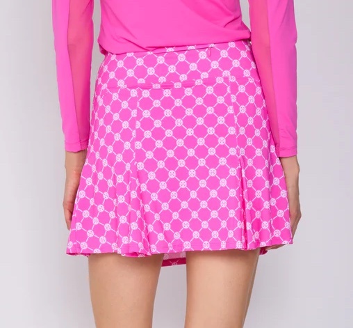 G Lifestyle Godet Skort Pink Lifestyle Geo