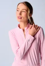 G Lifestyle Quarter Zip Top Light Pink