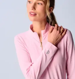 G Lifestyle Quarter Zip Top Light Pink