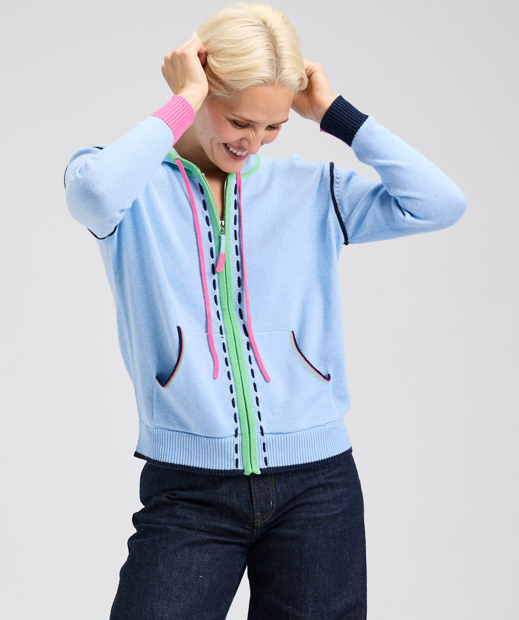 Zaket & Plover Threaded Hoodie Sky