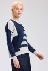 Zaket & Plover Handwork Stripe Top Denim