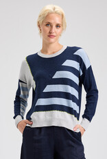 Zaket & Plover Handwork Stripe Top Denim