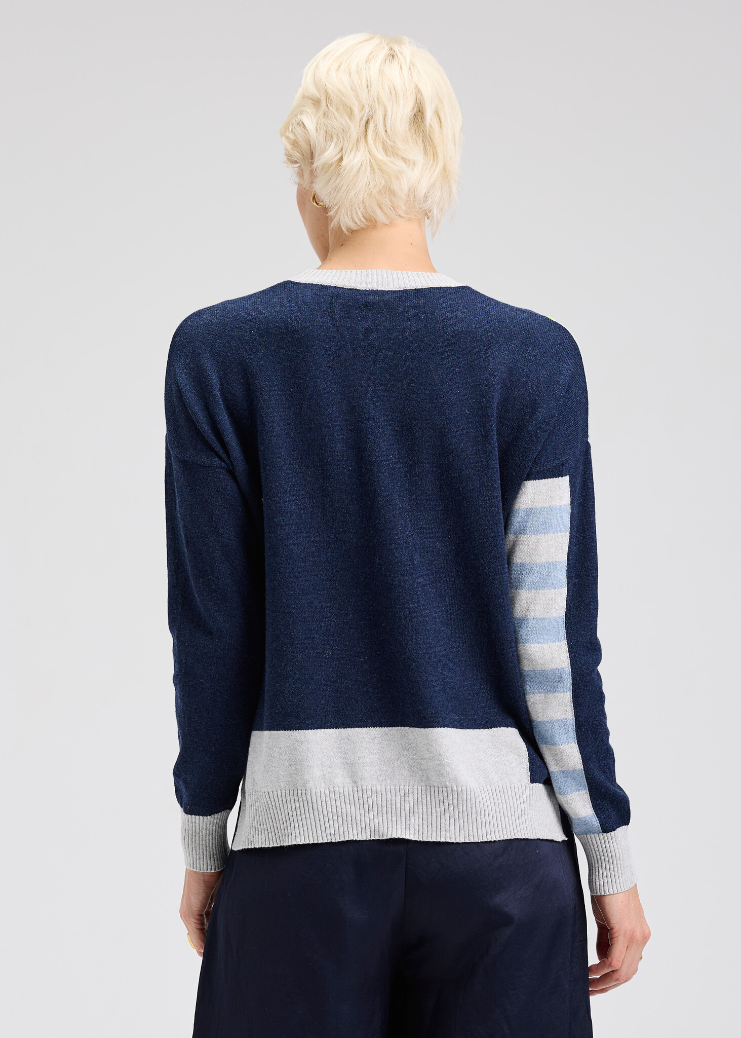 Zaket & Plover Handwork Stripe Top Denim