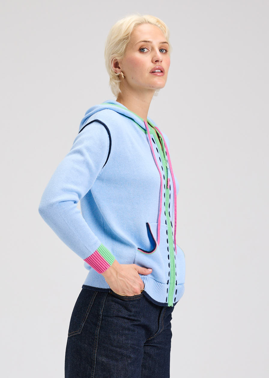 Zaket & Plover Threaded Hoodie Sky