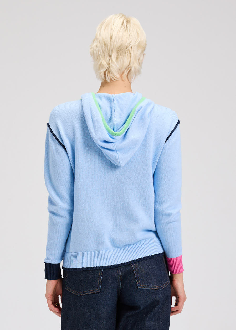 Zaket & Plover Threaded Hoodie Sky