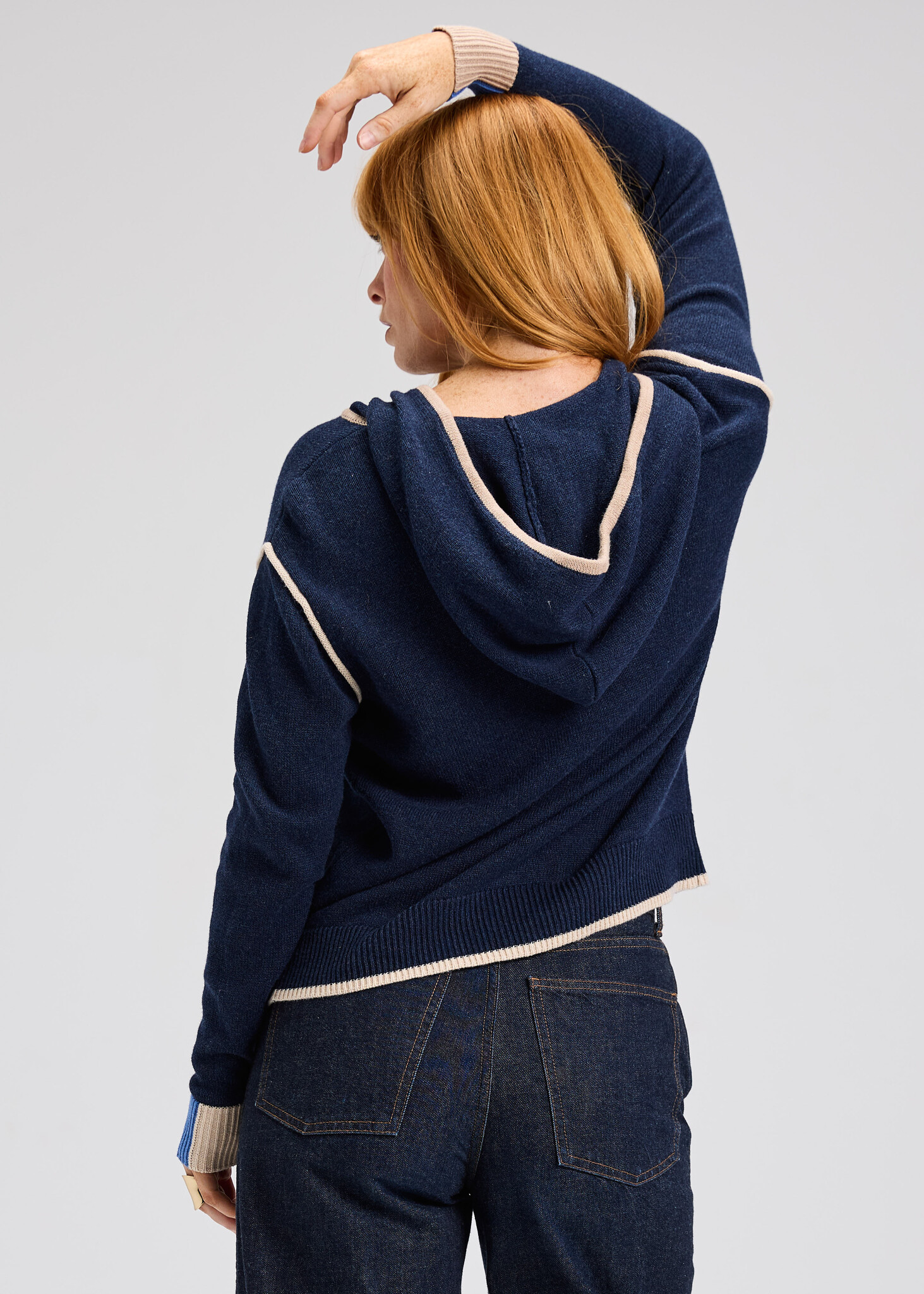 Zaket & Plover Threaded Hoodie Denim