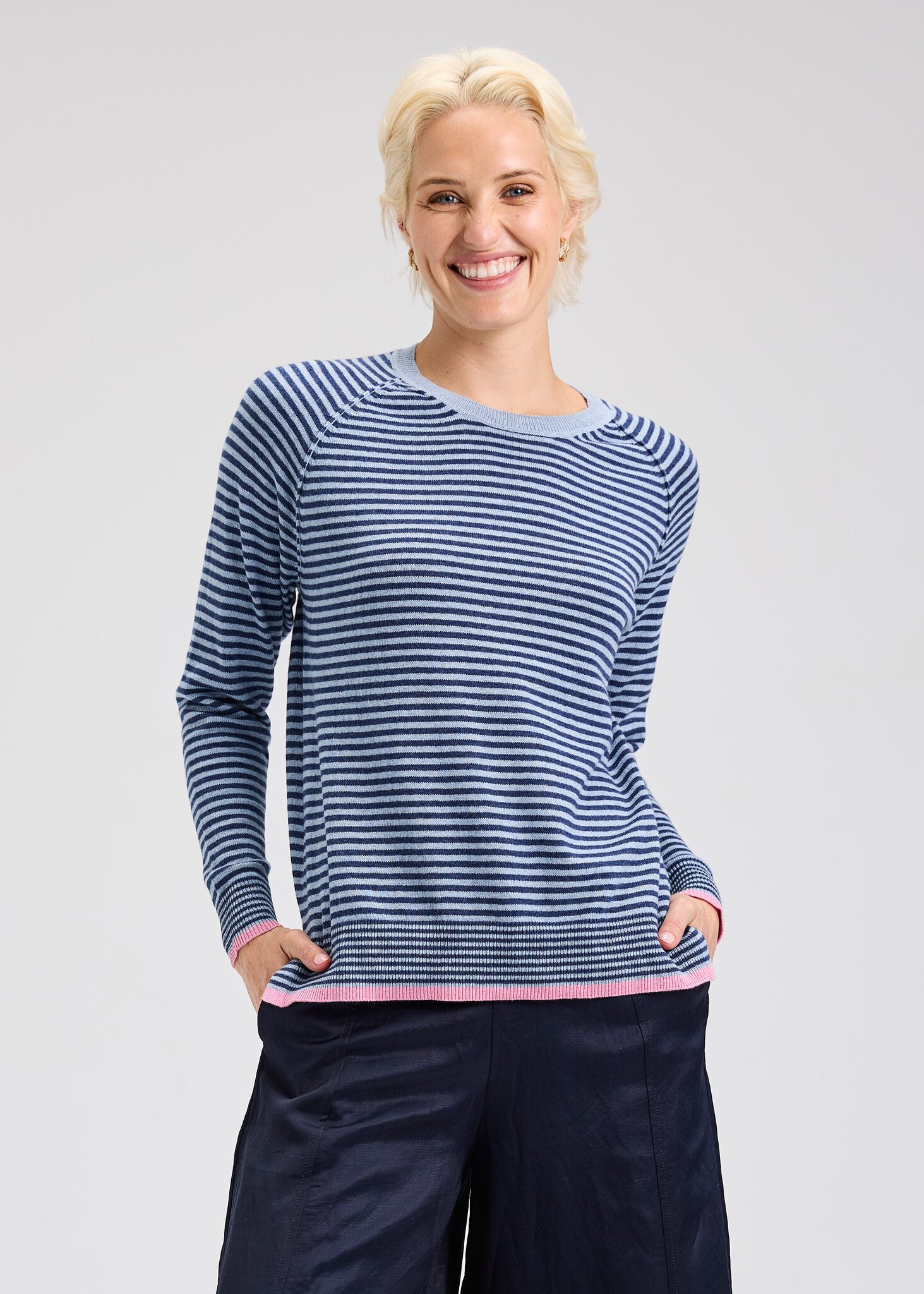 Zaket & Plover Stripe Crew Top Jean