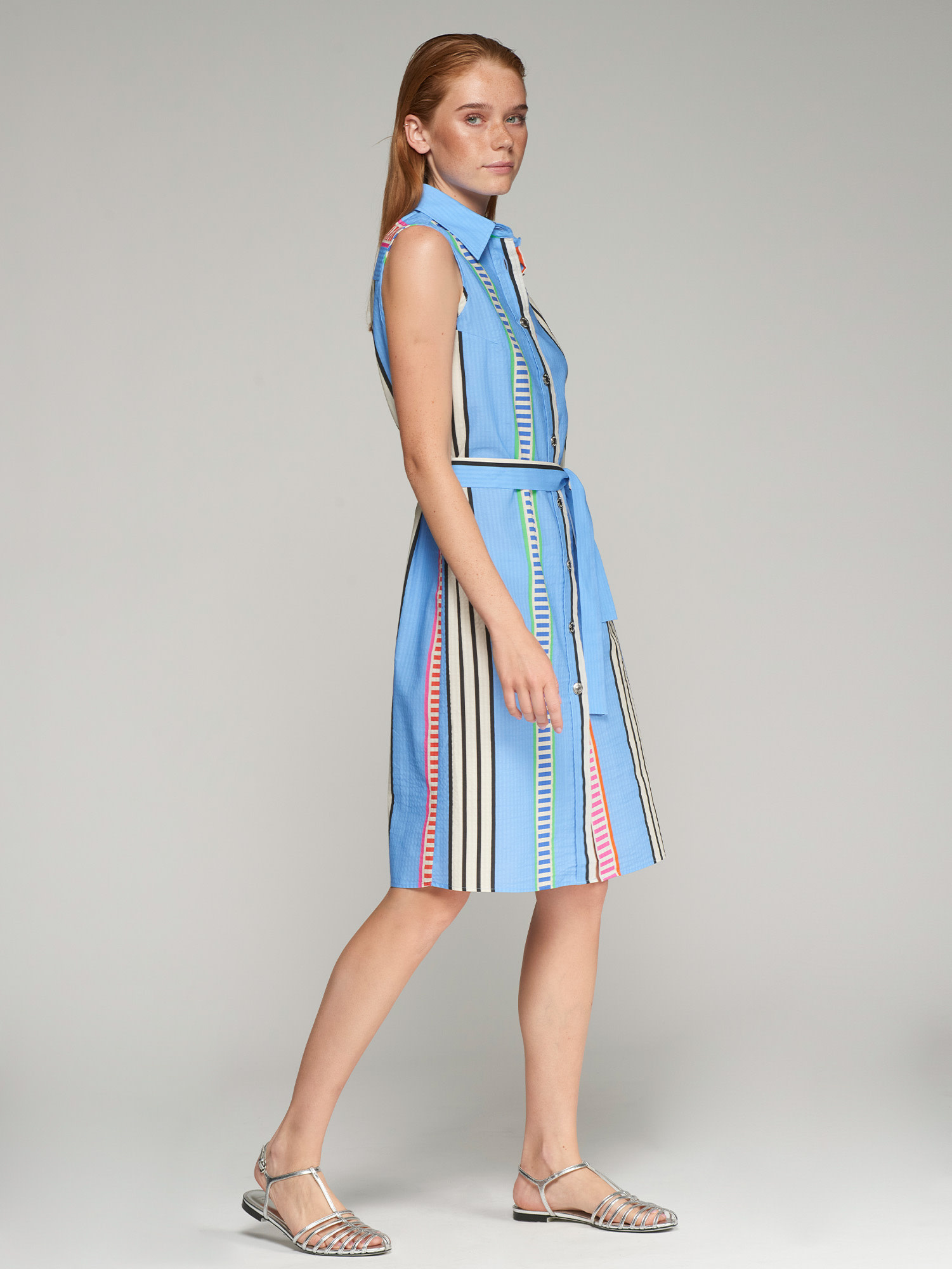 Vilagallo Vilagallo Raya Azul Dress Stripe
