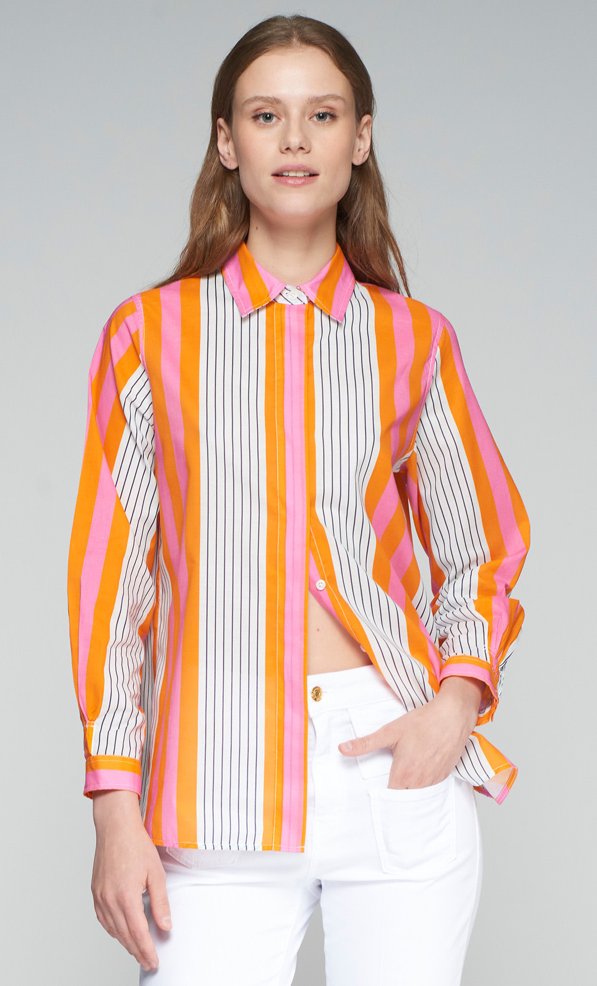 Vilagallo Ginger Shirt Rosa Stripes