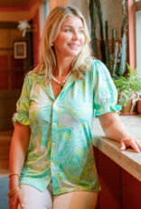 La Mer Luxe Austin Top Mint Leaves