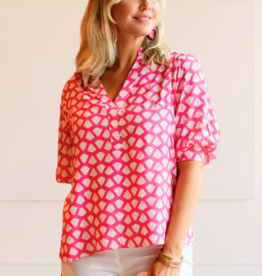 La Mer Luxe Lizzy Top Fuchsia Trevi