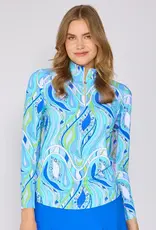 G Lifestyle Zip Top Blue Mirage