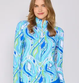 G Lifestyle Zip Top Blue Mirage
