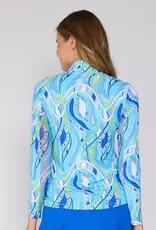 G Lifestyle Zip Top Blue Mirage