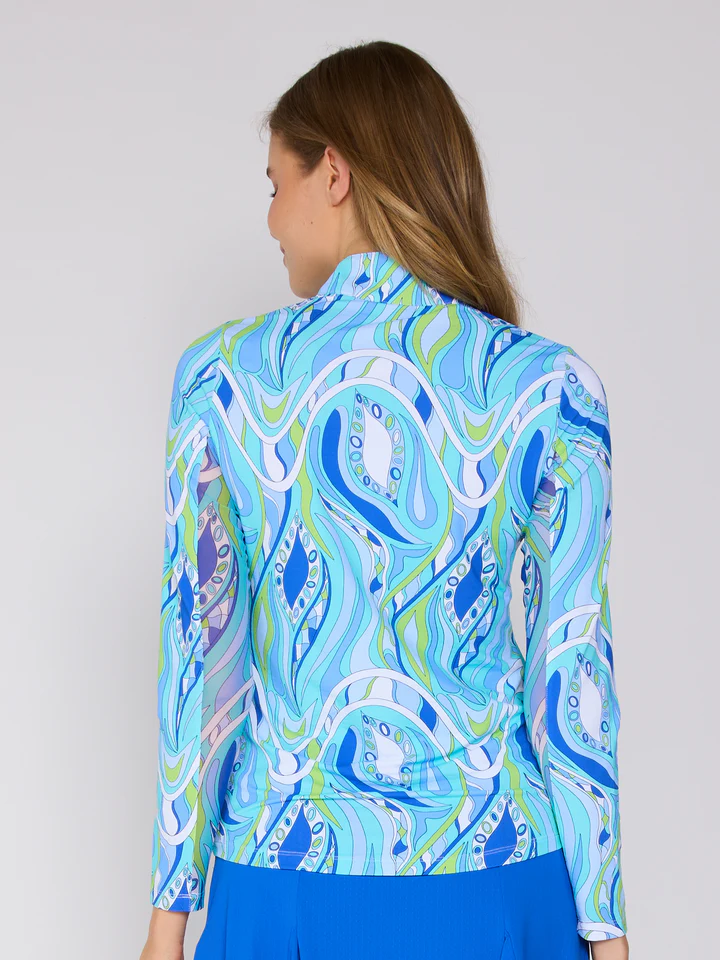 G Lifestyle Zip Top Blue Mirage