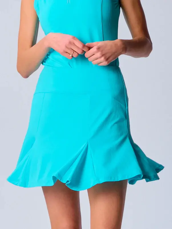 G Lifestyle Godet Skort Caribbean Turquoise
