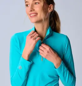 G Lifestyle Zip Top Caribbean Turquoise