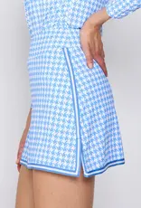 G Lifestyle Skort Bright Peri Houndstooth