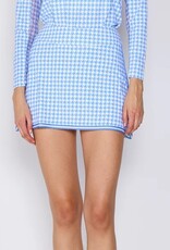 G Lifestyle Skort Bright Peri Houndstooth