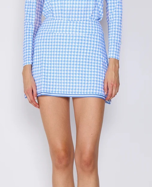 G Lifestyle Skort Bright Peri Houndstooth