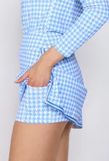 G Lifestyle Skort Bright Peri Houndstooth