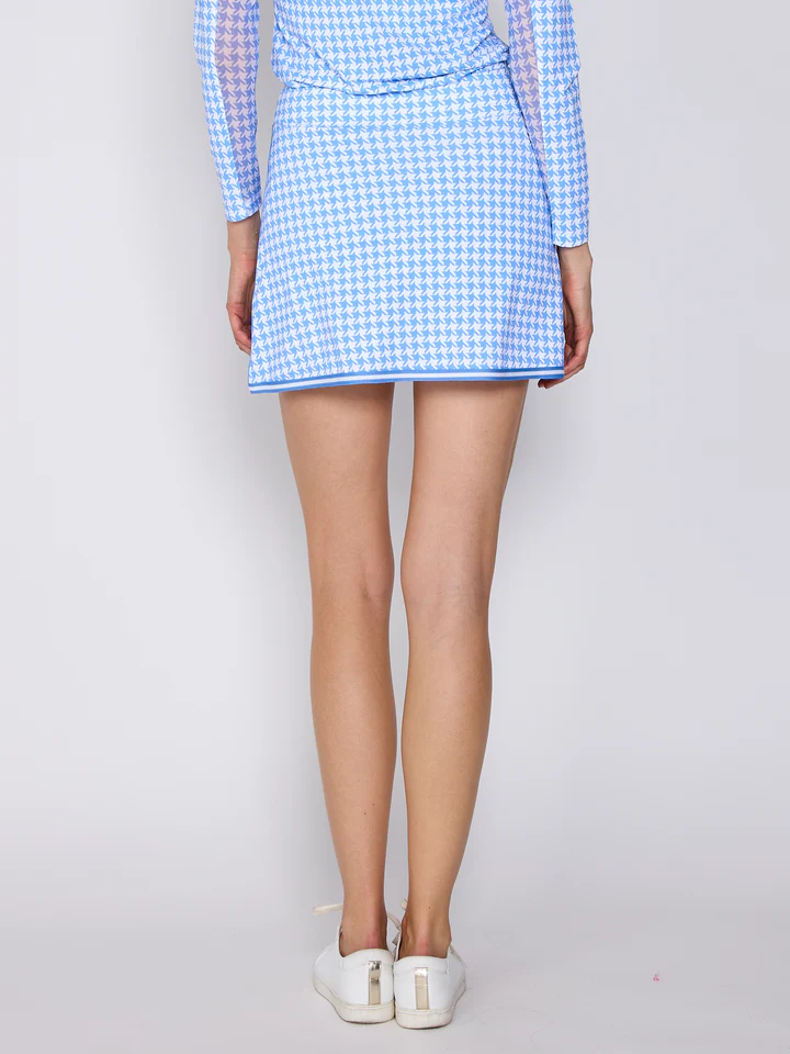 G Lifestyle Skort Bright Peri Houndstooth