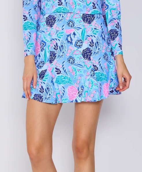 G Lifestyle Godet Skort Blue Paradise