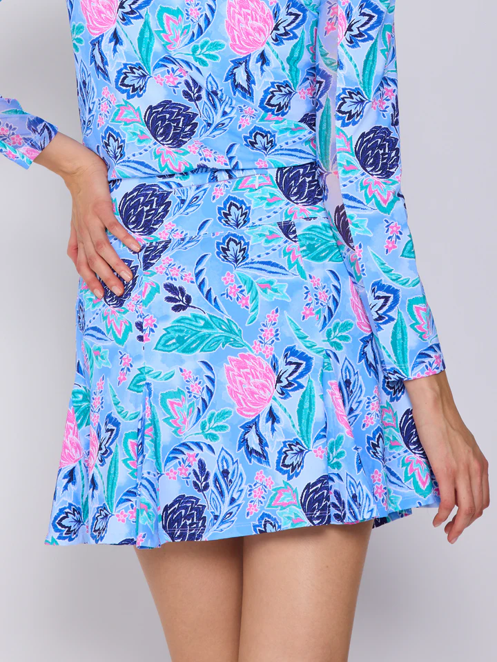 G Lifestyle Godet Skort Blue Paradise