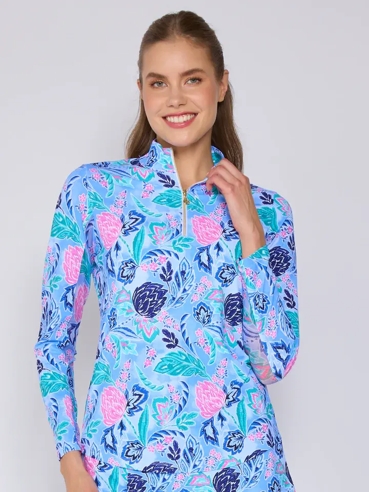 G Lifestyle Zip Top Blue Paradise