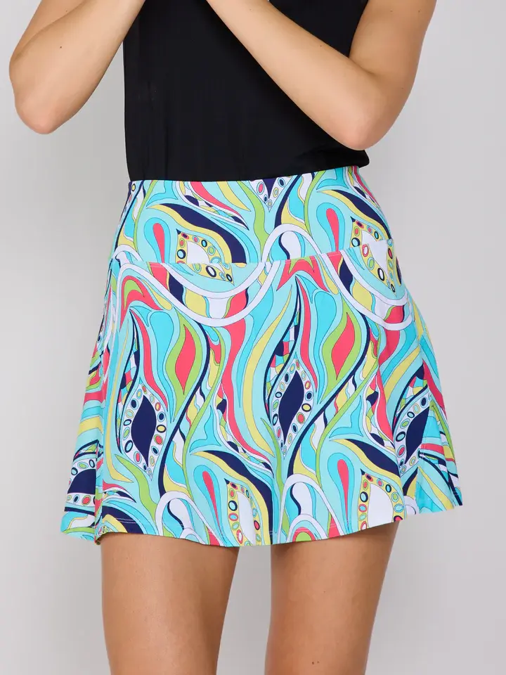 G Lifestyle Ruffle Skort Turquoise Mirage