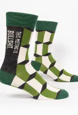 Blue Q This Meeting Is Bullshit Mens Socks