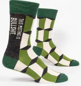 Blue Q This Meeting Is Bullshit Mens Socks