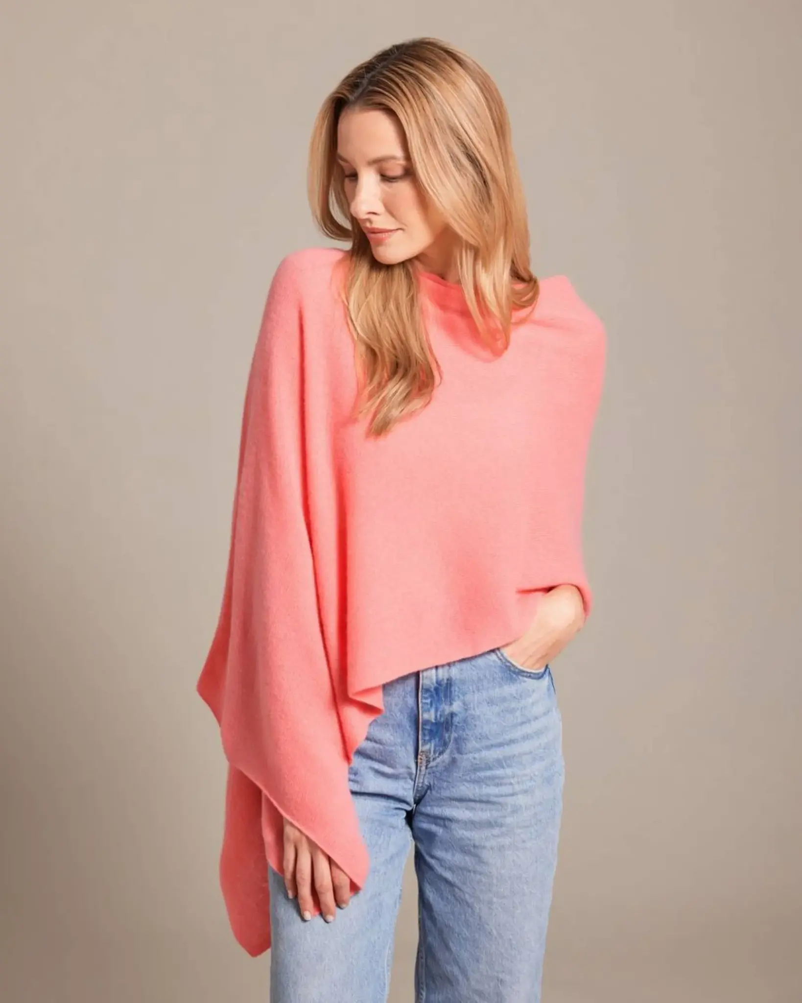 Alashan Cashmere Topper Grapefruit