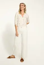 French Dressing Olivia Wide Leg Ankle Pant Ivory
