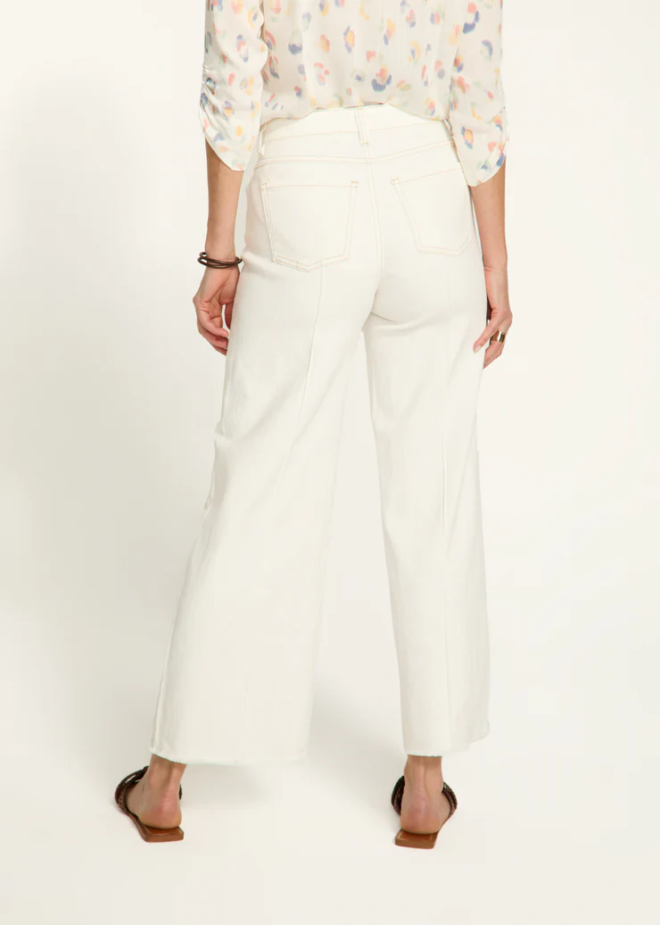 French Dressing Olivia Wide Leg Ankle Pant Ivory