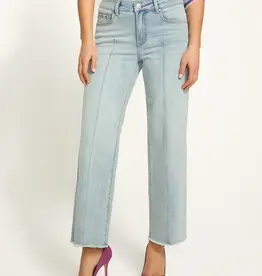 French Dressing Olivia Wide Leg Ankle Pant Pale Wash