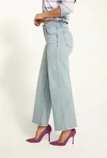 French Dressing Olivia Wide Leg Ankle Pant Pale Wash