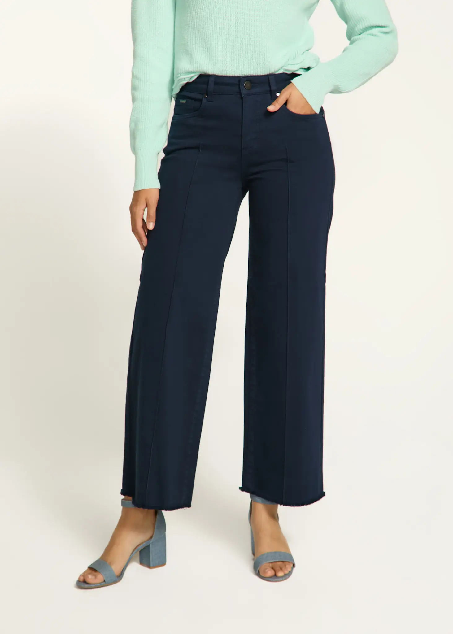 French Dressing Olivia Wide Leg Pant Navy