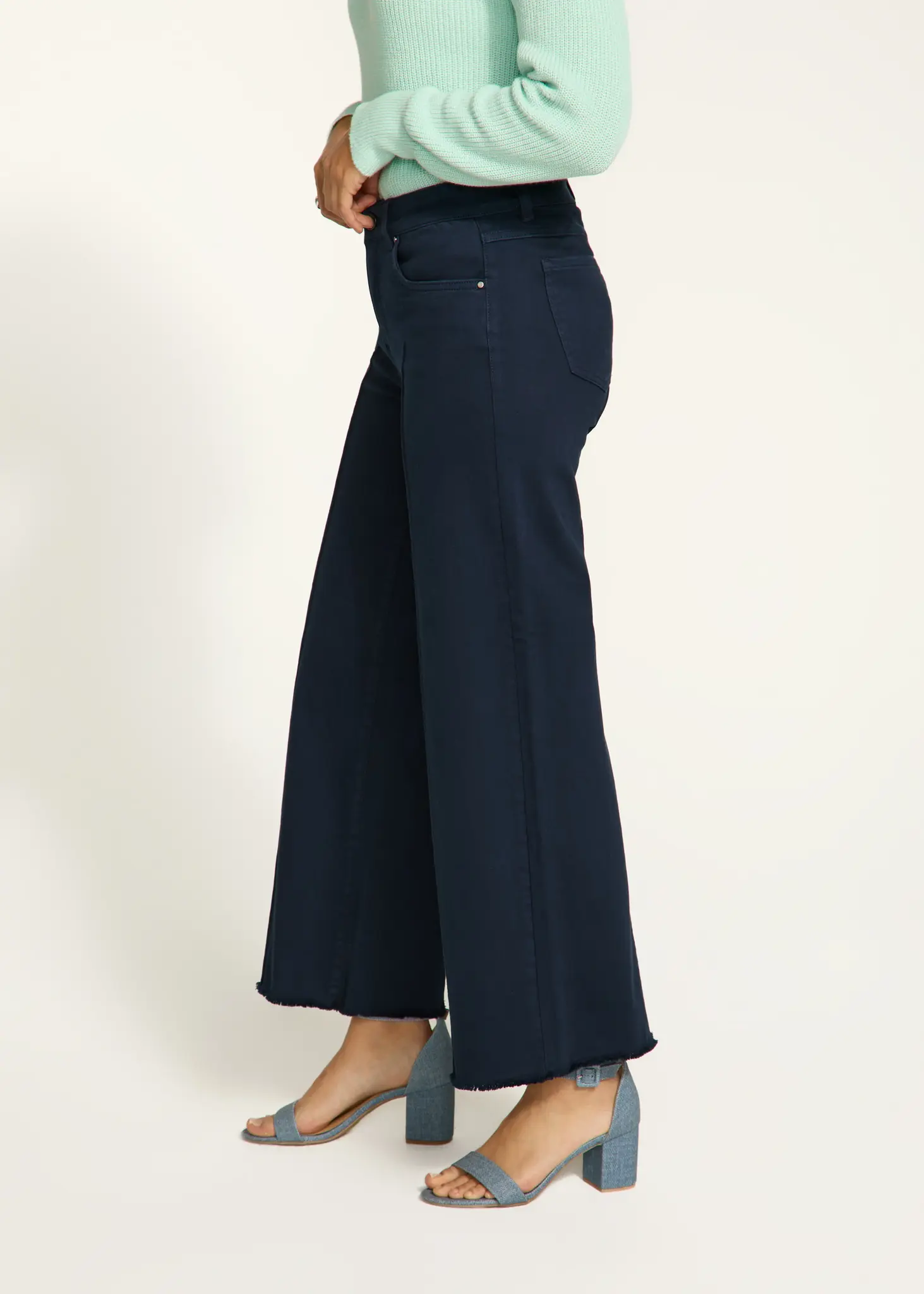 French Dressing Olivia Wide Leg Pant Navy