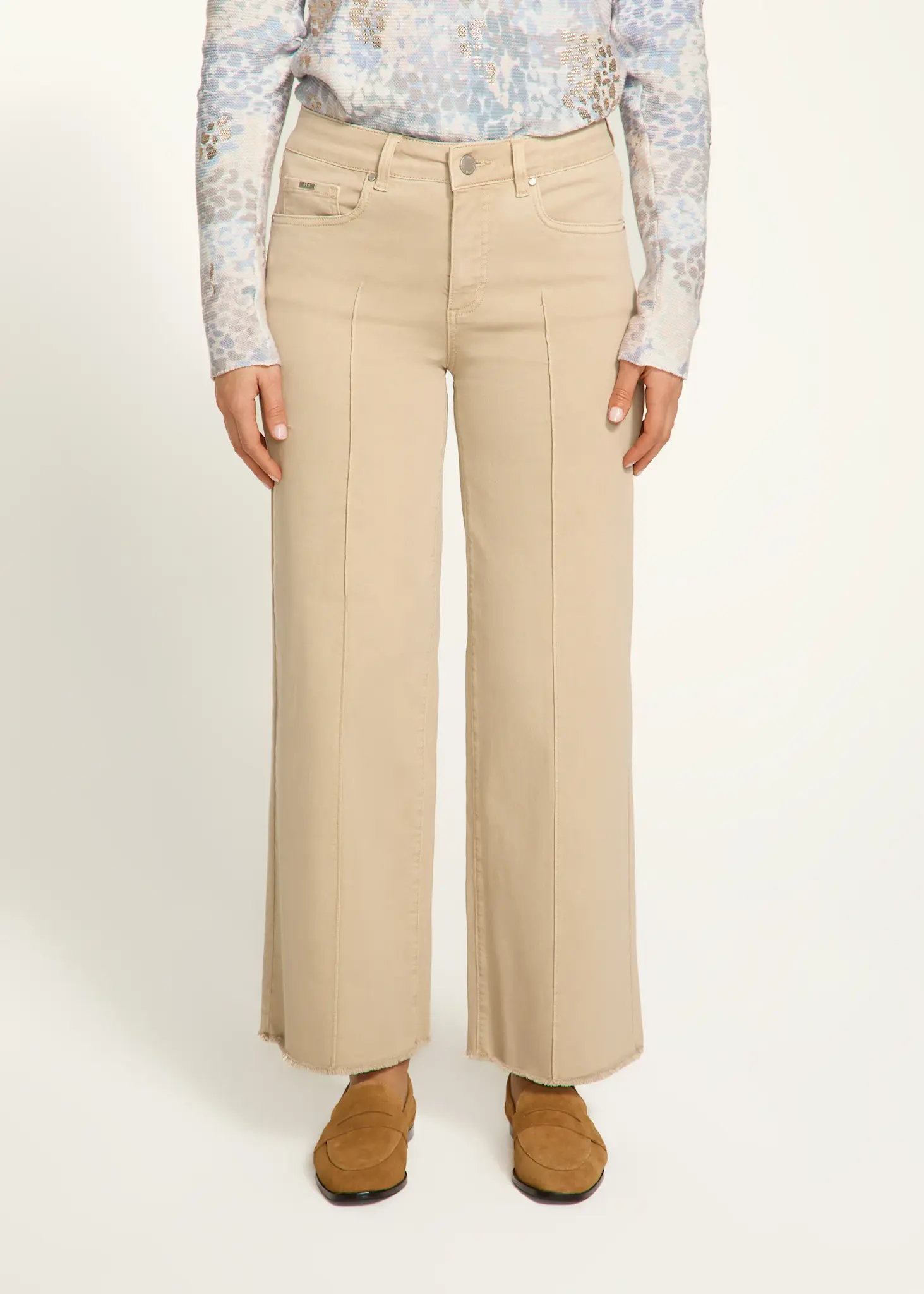 French Dressing Olivia Wide Leg Pant Sandstone