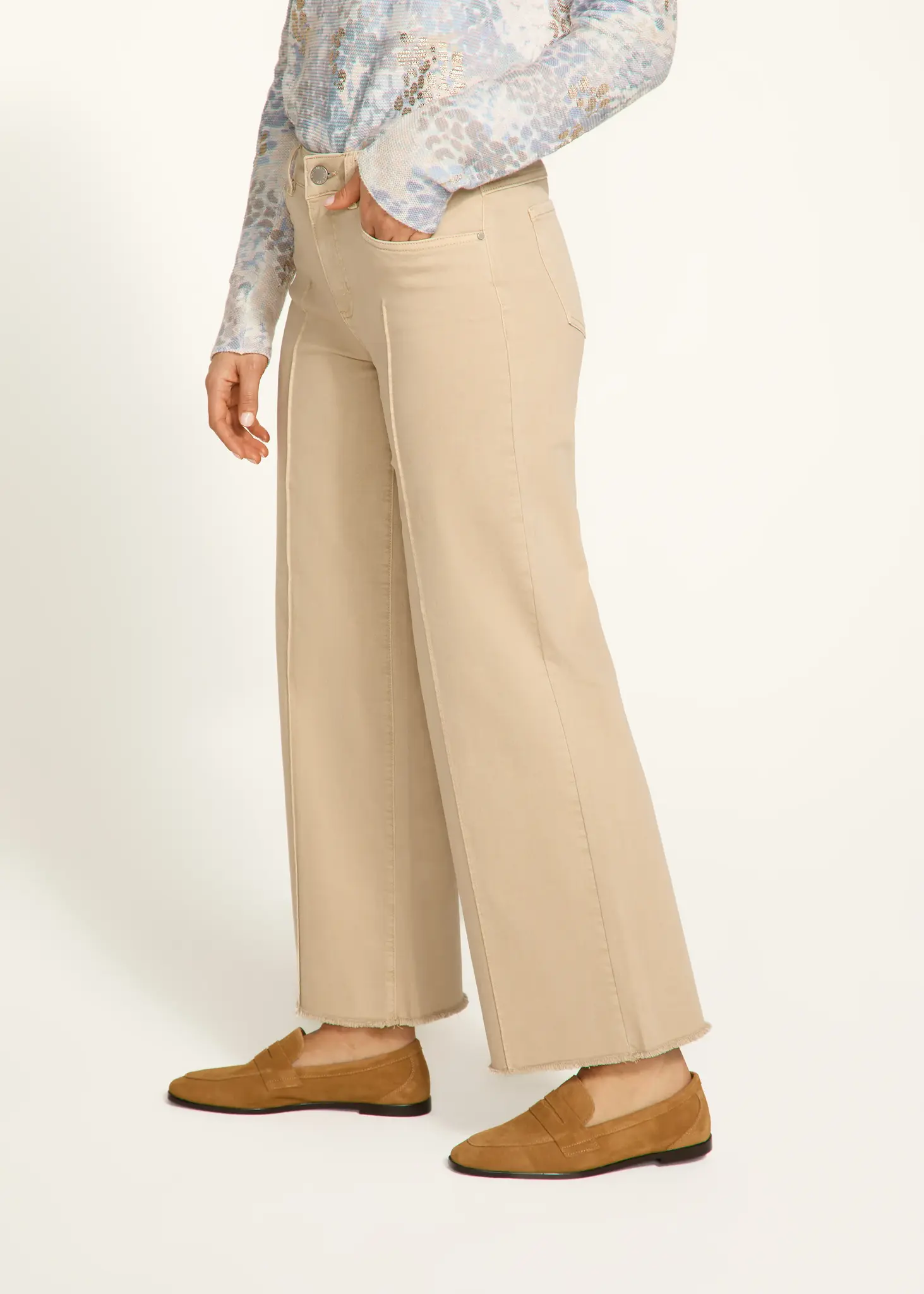 French Dressing Olivia Wide Leg Pant Sandstone