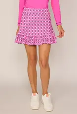 G Lifestyle Double Ruffle Skort PinkTile