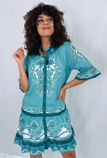 Isla Payal Lisbon Dress Carnation Teal