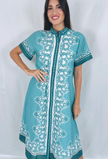Isla Payal Sydney Dress Carnation Teal