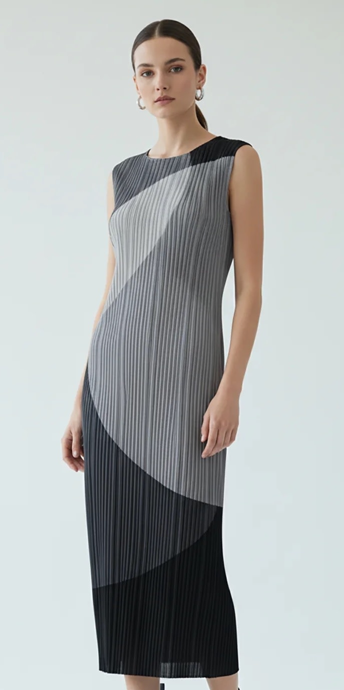 Wild Cosmos Gianna Plissé Dress One Size