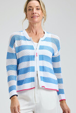 Zaket & Plover Stripe Zip Top