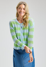 Zaket & Plover Stripe Zip Top