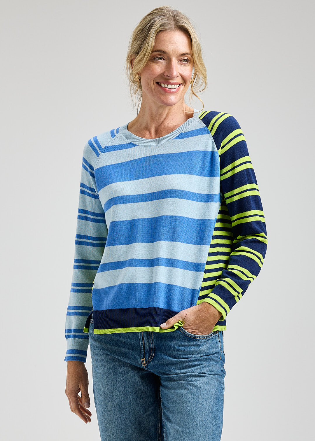 Zaket & Plover Multi Stripes Top