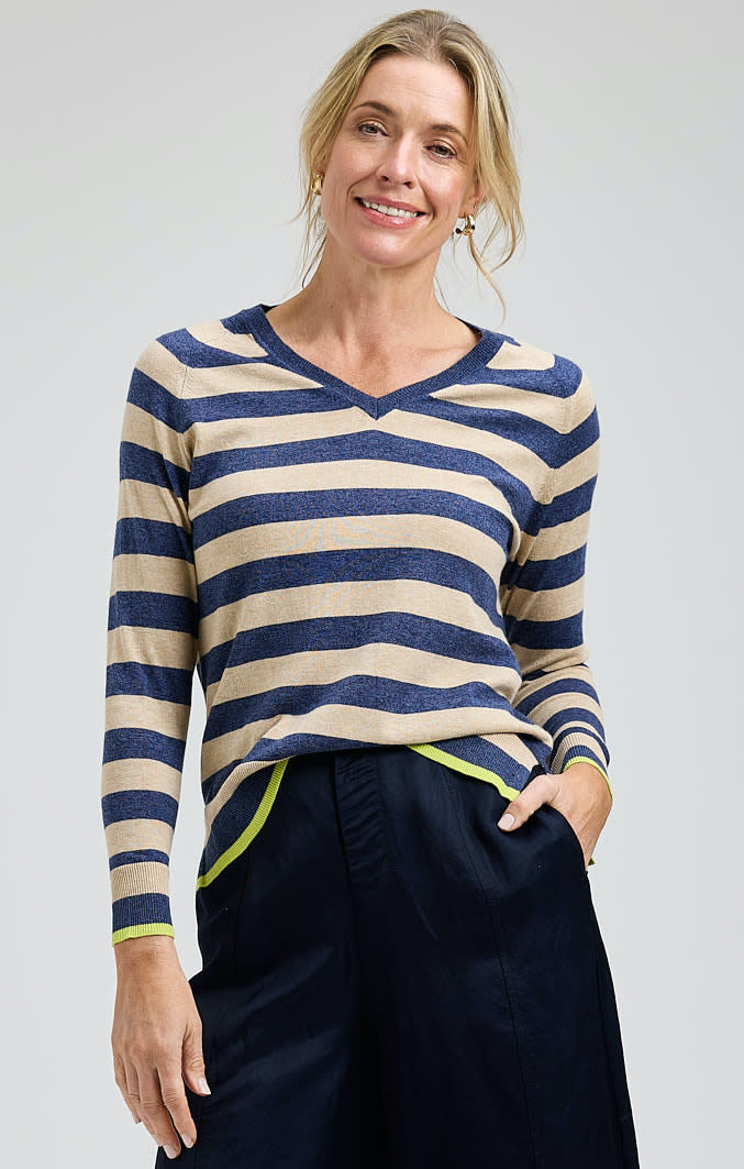 Zaket & Plover Wide Stripes Top